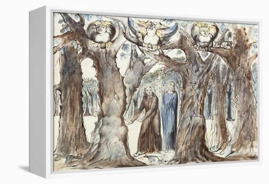 Illustrations to Dante's Divine Comedy, the Wood of the Self-Murderers-William Blake-Framed Premier Image Canvas