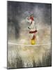 Illustrative Funny Female Elephant Dressed Circus Balancing on a Rope and Ball like an Acrobat in A-Valentina Photos-Mounted Photographic Print