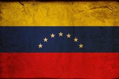 Vintage Flag Of Venezuela-ilolab-Art Print