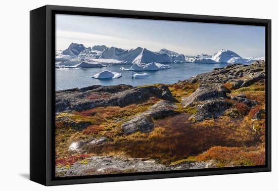 Ilulissat Icefjord also called kangia or Ilulissat Kangerlua at Disko Bay.-Martin Zwick-Framed Premier Image Canvas