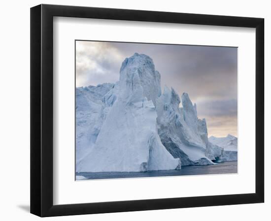 Ilulissat Icefjord, UNESCO, also called kangia or Ilulissat Kangerlua at Disko Bay. Greenland-Martin Zwick-Framed Photographic Print