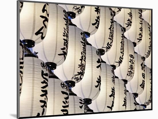 Iluminated paper lanterns at Meiji Shrine-Rudy Sulgan-Mounted Photographic Print