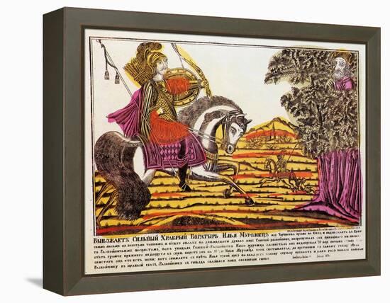 Ilya Muromets and Nightingale the Robber, Lubok Print, 18th Century-null-Framed Premier Image Canvas