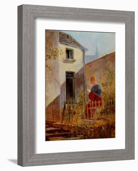 Im Hausgarten Garden-Carl Spitzweg-Framed Art Print