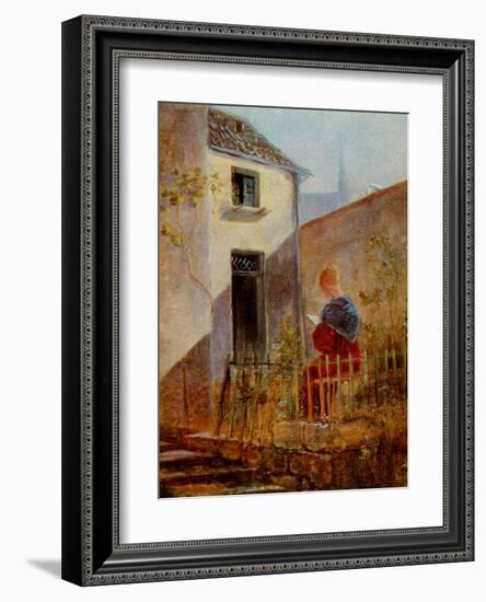 Im Hausgarten Garden-Carl Spitzweg-Framed Art Print