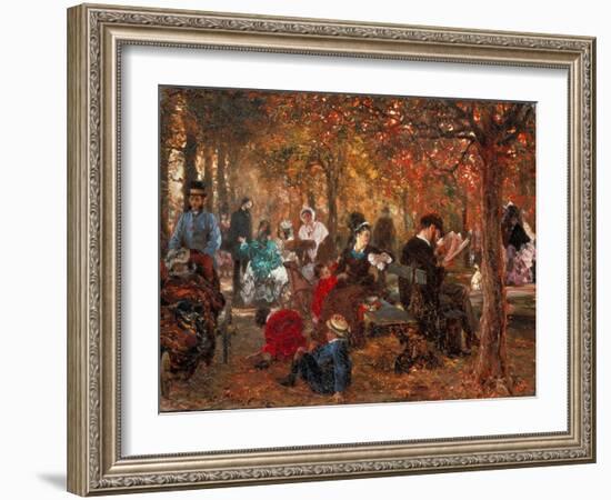 Im Jardin de Luxembourg. 1876-Adolph von Menzel-Framed Giclee Print