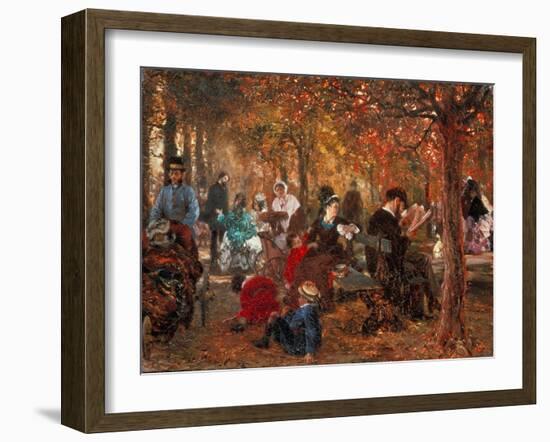 Im Jardin de Luxembourg. 1876-Adolph von Menzel-Framed Giclee Print