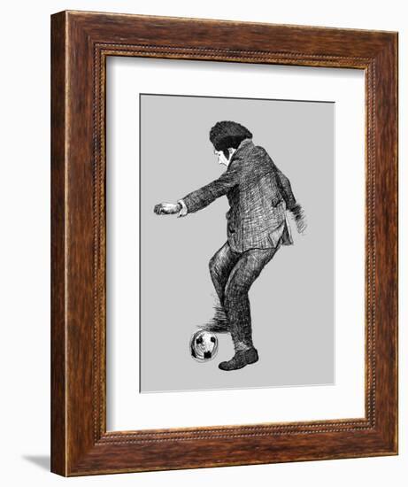 Image of a Disabled Person Who Plays Soccer-Dmitriip-Framed Art Print