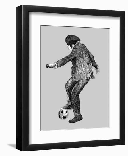 Image of a Disabled Person Who Plays Soccer-Dmitriip-Framed Art Print