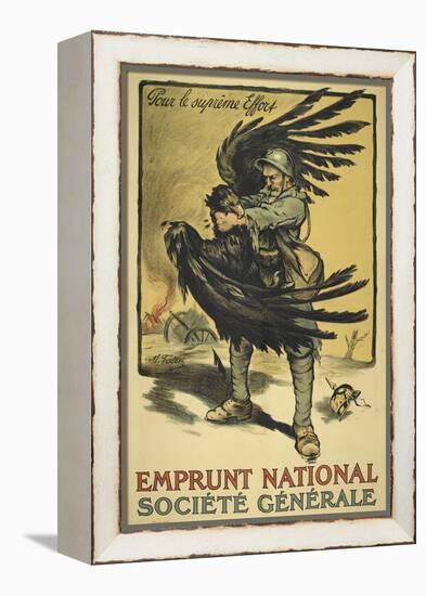 Image Of a French Soldier Strangling a Large Bird (Representing Germany ?).-null-Framed Premier Image Canvas