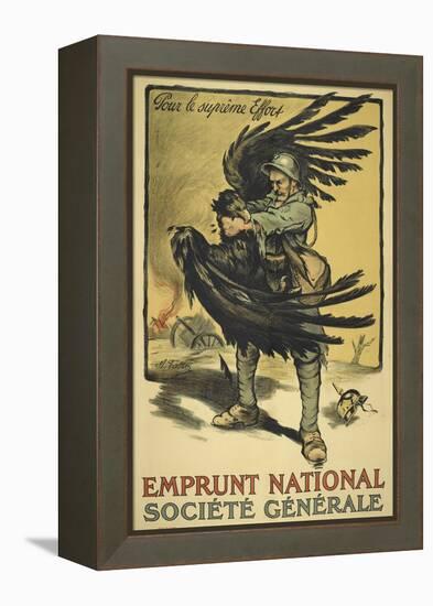 Image Of a French Soldier Strangling a Large Bird (Representing Germany ?).-null-Framed Premier Image Canvas