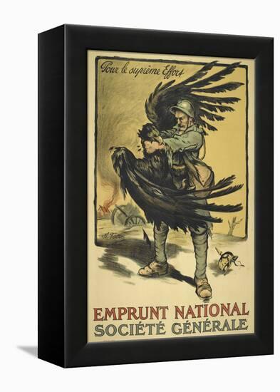 Image Of a French Soldier Strangling a Large Bird (Representing Germany ?).-null-Framed Premier Image Canvas