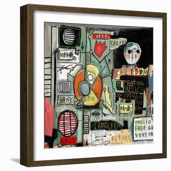 Image of Graffiti, Which Contains a Set of Symbols-Dmitriip-Framed Art Print