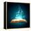 Image of Opened Magic Book with Magic Lights-Sergey Nivens-Framed Premier Image Canvas