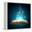 Image of Opened Magic Book with Magic Lights-Sergey Nivens-Framed Premier Image Canvas