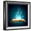 Image of Opened Magic Book with Magic Lights-Sergey Nivens-Framed Photographic Print