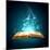 Image of Opened Magic Book with Magic Lights-Sergey Nivens-Mounted Photographic Print