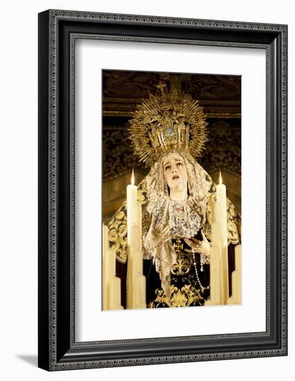 Image of Virgin Mary on Float (Pasos) Carried During Semana Santa (Holy Week)-Stuart Black-Framed Photographic Print