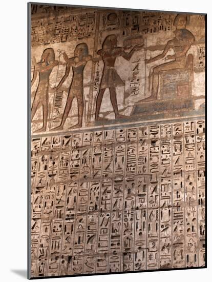 Images and Hieroglyphics Adorn the Walls of Medinet Habu Temple Complex, Thebes, Egypt-Mcconnell Andrew-Mounted Photographic Print