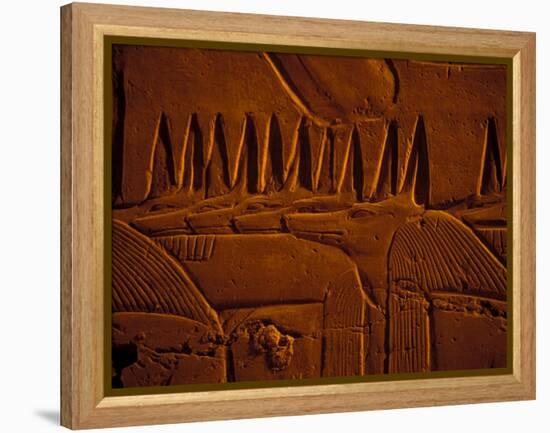 Images of Anubis near Ramesses II Reliefs and Karnak Temple, Egypt-Claudia Adams-Framed Premier Image Canvas