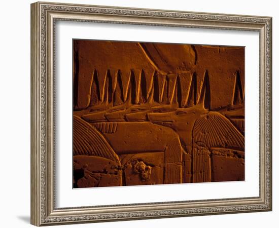 Images of Anubis near Ramesses II Reliefs and Karnak Temple, Egypt-Claudia Adams-Framed Photographic Print