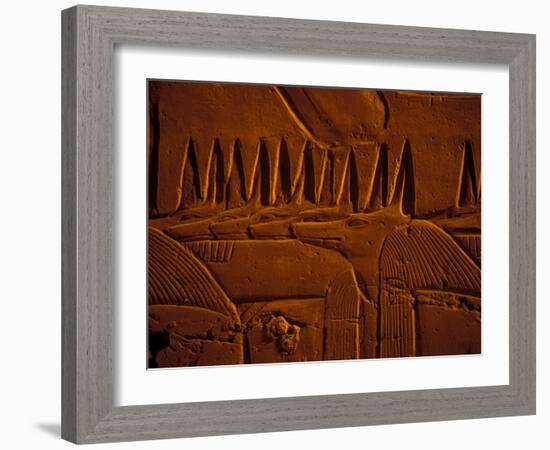 Images of Anubis near Ramesses II Reliefs and Karnak Temple, Egypt-Claudia Adams-Framed Photographic Print