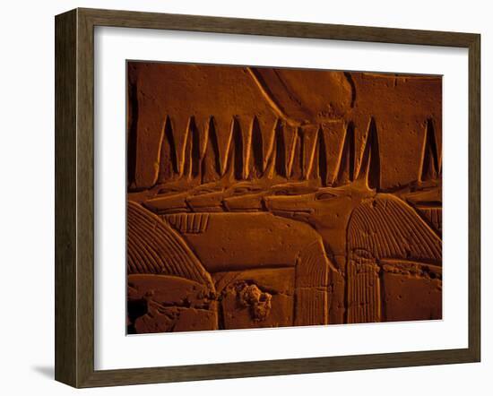 Images of Anubis near Ramesses II Reliefs and Karnak Temple, Egypt-Claudia Adams-Framed Photographic Print