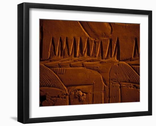 Images of Anubis near Ramesses II Reliefs and Karnak Temple, Egypt-Claudia Adams-Framed Photographic Print