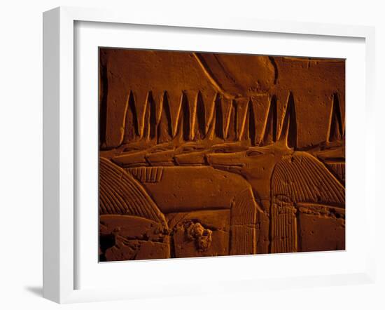 Images of Anubis near Ramesses II Reliefs and Karnak Temple, Egypt-Claudia Adams-Framed Photographic Print