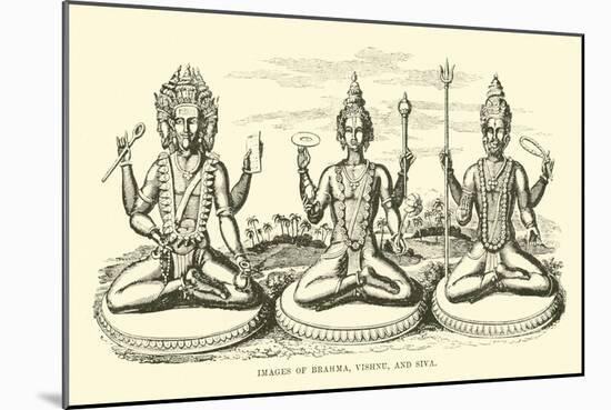 Images of Brahma, Vishnu, and Siva-null-Mounted Giclee Print