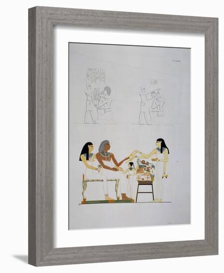 Images of Deceased Being Offered Food and Various Ornaments-Ippolito Rosellini-Framed Giclee Print