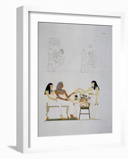 Images of Deceased Being Offered Food and Various Ornaments-Ippolito Rosellini-Framed Giclee Print