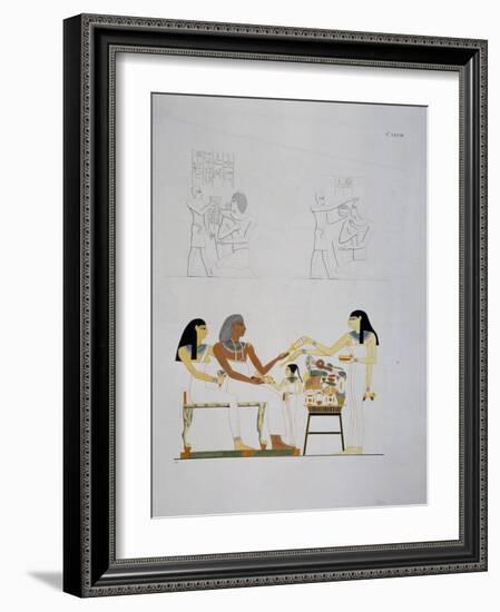 Images of Deceased Being Offered Food and Various Ornaments-Ippolito Rosellini-Framed Giclee Print