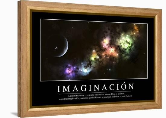 Imaginación. Cita Inspiradora Y Póster Motivacional-null-Framed Premier Image Canvas