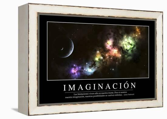 Imaginación. Cita Inspiradora Y Póster Motivacional-null-Framed Premier Image Canvas