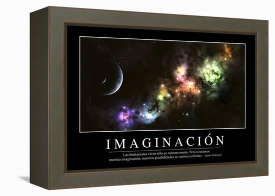 Imaginación. Cita Inspiradora Y Póster Motivacional-null-Framed Premier Image Canvas