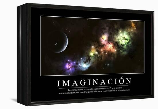 Imaginación. Cita Inspiradora Y Póster Motivacional-null-Framed Premier Image Canvas