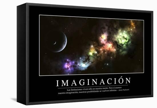 Imaginación. Cita Inspiradora Y Póster Motivacional-null-Framed Premier Image Canvas