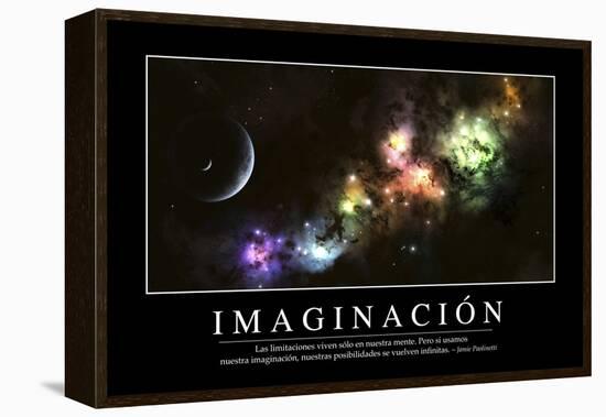 Imaginación. Cita Inspiradora Y Póster Motivacional-null-Framed Premier Image Canvas