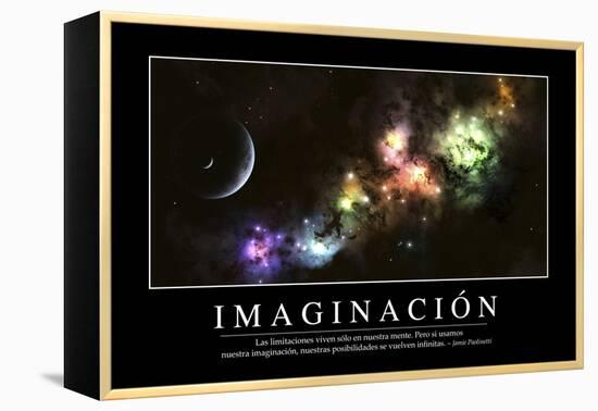 Imaginación. Cita Inspiradora Y Póster Motivacional-null-Framed Premier Image Canvas