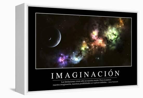 Imaginación. Cita Inspiradora Y Póster Motivacional-null-Framed Premier Image Canvas