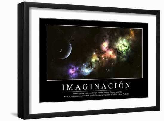 Imaginación. Cita Inspiradora Y Póster Motivacional-null-Framed Photographic Print