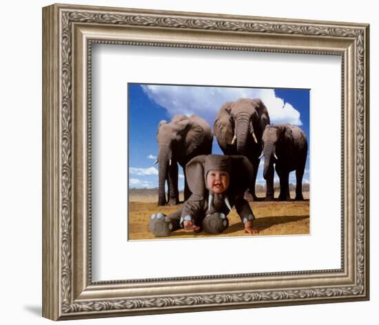 Imaginary Safari, Elephant-Tom Arma-Framed Art Print