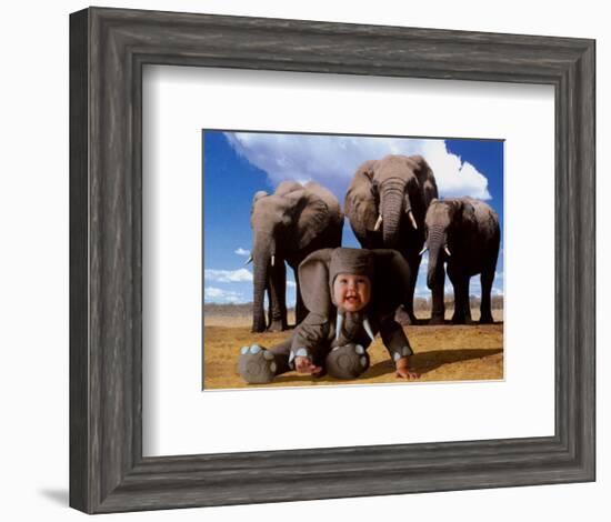 Imaginary Safari, Elephant-Tom Arma-Framed Art Print