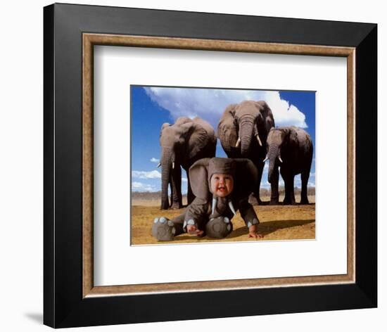 Imaginary Safari, Elephant-Tom Arma-Framed Art Print