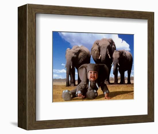Imaginary Safari, Elephant-Tom Arma-Framed Art Print