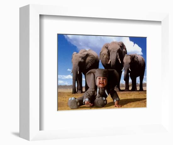 Imaginary Safari, Elephant-Tom Arma-Framed Art Print