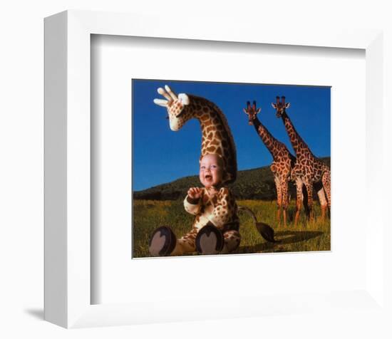 Imaginary Safari, Giraffe-Tom Arma-Framed Art Print