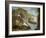 Imaginary View: River with Fishermen and Ruins-Giuseppe Bernardino Bison-Framed Giclee Print