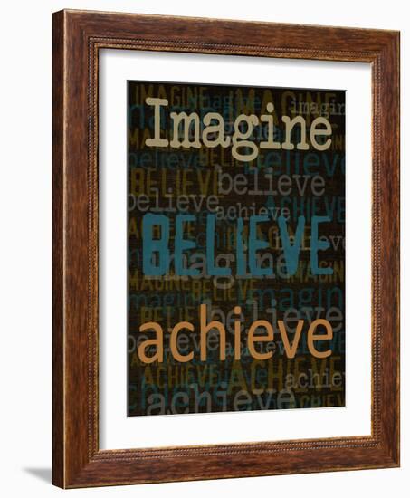 Imagine Believe Achieve-Taylor Greene-Framed Art Print